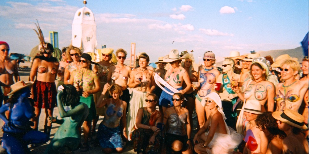 Critical Tits after ride group photo, 1998